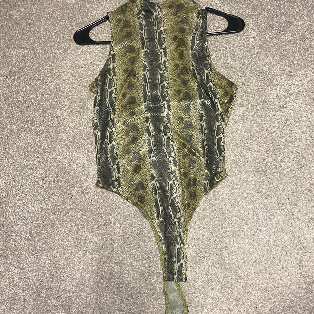NWOT snake skin sheer body suit